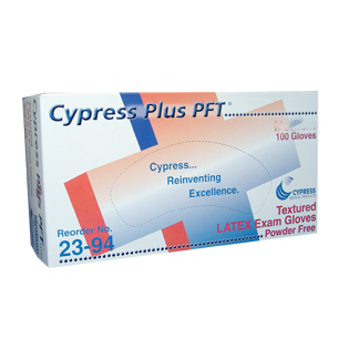 Latex Exam Gloves - Cypress Plus Powder Free